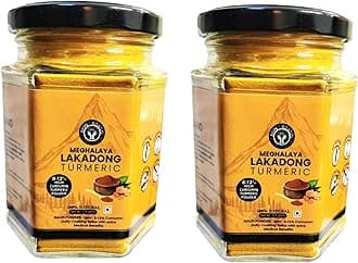 Bon Organo High Curcumin (10-12%) Lakadong Turmeric Powder 250gms | Sourced from Meghalaya (125 * 2 Units))