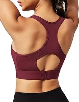 Ewedoos Sports Bras for Women High Support High Impact Sports Bras for Women Large Bust Push up Racerback Workout Running Bra