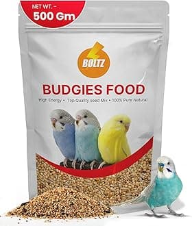 Bird Food for Budgies - 500gm | Natural & Healthy Premium Mix Seeds, | Daily Bird Budgies Food Seeds| All Life Stages - Mix Seed (500 GM)