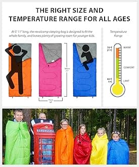 Sleeping Bag Indoor & Outdoor Use. Great for Kids, Boys, Girls, Teens & Adults. Ultralight and Compact Bags are Perfect for Hiking, Backpacking & Camping