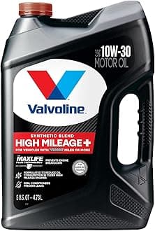 - High Mileage 150K with Maxlife Plus Technology 10W-30 Motor Oil 5 Quart
