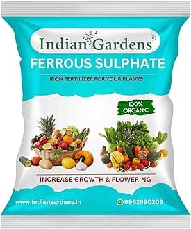 Indian Gardens - Ferrous Sulphate Fertilizer | Micronutrient Iron Fertilizer | Soil Iron Plus |Flowering Plant | Slow-Release Plant Food - 900 Grams