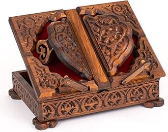 Prayer Book Holder Stand Ramadan Gift Rihal Rehal Wooden Carved Gift (Box Rihal)