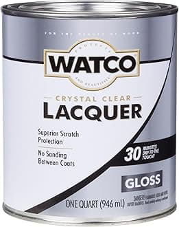 Watco 63041 Lacquer Clear Wood Finish, Quart, Gloss Clear