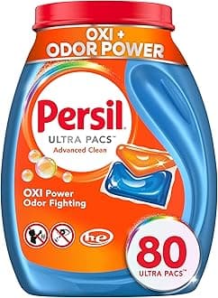 Persil Ultra Pacs Advanced Clean Oxi+Odor Power Laundry Detergent, 80 count