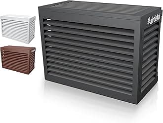 Airdeko Premium Mini Split AC Air Conditioner Cover for Outside Units - Decorative Metal Mini Split Condenser Cover - Rustproof, All-Season Outdoor Protection with Sleek Design - Secure & Durable (L)
