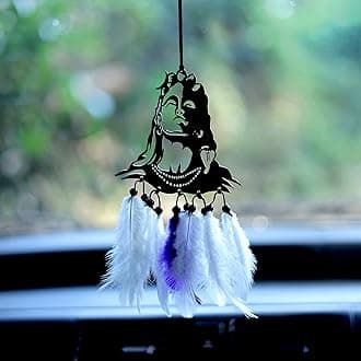 Car Hanging Accessories Interior - Elegant Dream Catcher for Car - Charm for Auto Decor - Stylish Handmade Ornament for Rear View Mirror Decoration - Shiva
