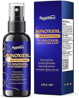 5% Minoxidil Hair Growth for Men and Women: Extra Strength Minoxidil Hair Loss Treatment Serum with Rosemary for Faster Stronger Thicker Hair Growth 60ML