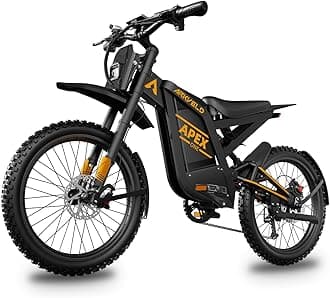 Electric-Dirt-Bike for Adults-Mountain-Motorcycle with 1536Wh Battery 32AH, Max 40 MPH and 80Miles Range E-Bike, Peak 3000W Brushless Motor, 25Inch Fat Tire and Front Fork Suspension
