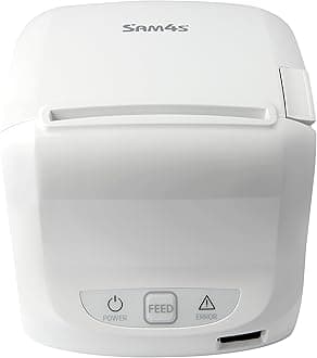 GIANT-100 Compact 3" Thermal POS Printer USB Serial Ethernet, Splash Cover Included, White