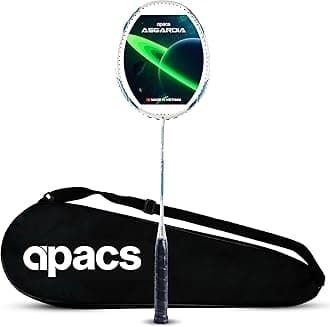 Asgardia Control (73 grams Ultra Lightweight) Made in Vietnam | Japanese Graphite Unstrung Badminton Racket with Full Cover | G2-4 1/8 inches (White)