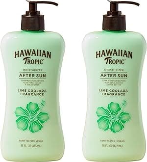 Hawaiian Tropic Lime Coolada After Sun Lotion | After Sun Care, Skin Care, Daily Moisturizing Lotion with Aloe, Cocoa Butter & Shea Butter, 16 Fl Oz each Twin Pack