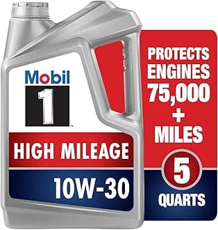 1 High Mileage Full Synthetic Motor Oil 10W-30, 5 Quart