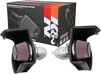 K&N Cold Air Intake System: High-Flow Air Filter, Increase Performance & Acceleration: Compatible with 2018-2025 Genesis/Kia G70, Stinger, 69-5318TS
