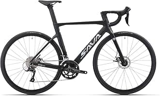 Carbon Disc Road Bike, Integrated Design Racing Bicycle Carbon Frame Carbon Fork with Shimano SORA R3000 Derailleur System 18 Speed Disc Brake Road Bike for Men or Women.