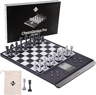 Millennium ChessGenius Pro M815 – Electronic Chess Computer with 2200 ELO Adaptive AI Skill Levels, Color Display, Built-in Trainer, Magnetic Travel Design
