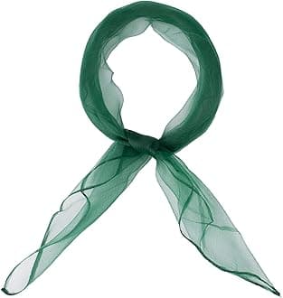 Hat To SocksSoft and Light Feel Square Chiffon Neck Scarf Retro Pinup Hair Scarf for Girls Women