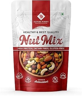 Nature Purify Trail Mix Dry Fruits Fit for Fasting 900GM | Healthy Snacks Mixed Nuts with Dry Fruits | Almonds | Cashews | Dried Apricots | Pista | Black raisin | Green raisin & More Healthy Snack