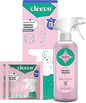 - Kitchen Cleaner Spray- 1L Bottle Pack | Natural Plant-Based Cleaning Spray for Tough Stains, Gas Stove, Countertop, Chimney | Grease & Grime Remover | All-in-One Kitchen Surface Cleaner