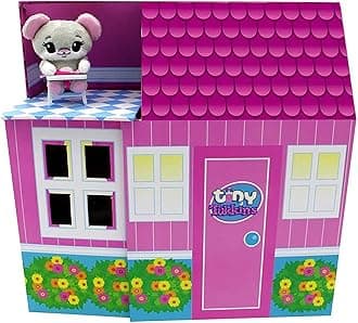 Tiny Tukkins Deluxe Playhouse Set with Mini Mouse Family-Play Set for Girls & Toddlers Includes Mom, Dad, and Baby Stuffed Animal Mouse- Made from Kid-Friendly, Safe Materials