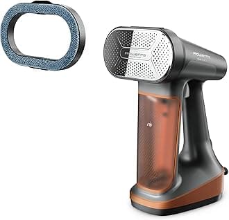 Rowenta, Steamer for Clothes, Pure Force 3in1 Steamer & Iron, 7.1 Oz Tank Capacity, Vertical Steaming, Horizontal Ironing, Lint remover, Lightweight, Auto-off, 1875 Watts, Black Clothes Steamer,DR8855