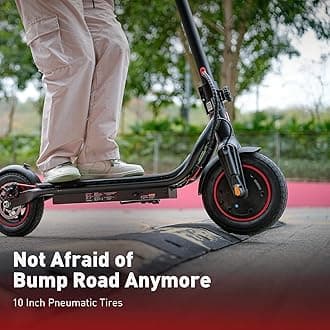 iScooter Electric Scooter Adults & Big Kids, 500/650 Peak Power, Up to 15/18/25 Miles Range, 19/22/25 MPH Top Speed, Cruise Control, Dual Braking System, Foldable E Scooter for Commuting & Campus Use