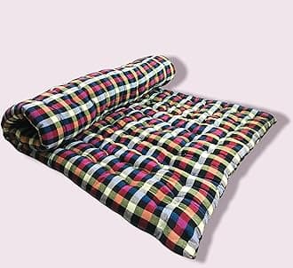 Soft Cotton Quilt Foldable Light Weight Firm Mattress – Multicoloured Gadda (72x48 Inches, 2 Sleeping Capacity)
