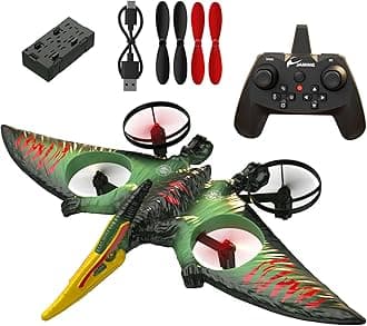 jaming Pterodactyl Dinosaur Toys Drone for Kids,Dragon Remote Control Airplane,Flying Toys Birthday Gifts for 8-12 Year Old Boys,RC Plane for Kids 8-12 (Green)