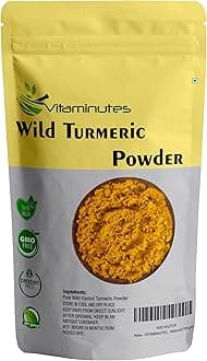VITAMINUTES Bio Organic Wild Turmeric Powder For Skin And Face Care [Curcuma Aromatica/Jangli Haldi/Kasturi Manjal/Kasturi Haldi Powder] | Skin Whitening (100% Pure & Natural) (100 Gm)