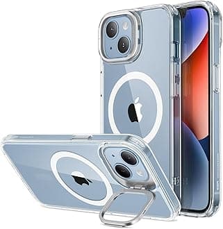 ESR for iPhone 13 Case/iPhone 14 Case, Compatible with MagSafe, Built-in Stash Stand Clear Phone Case for iPhone 13/iPhone 14, Military-Grade Protection Magnetic Phone Case, Classic Series, Clear