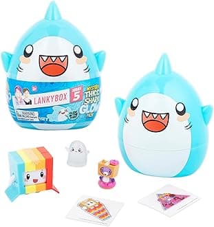 LankyBox Mystery Chic Shark Glow Pack - Mystery Chic Shark Glow Pack with 5 Exciting Toys to Find Inside - Officially Licensed