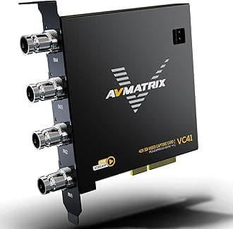 AVMATRIX PCIE Capture Card for PC, 4CH SDI with 1080P60 Ultra-Low Latency for Multi-Channel Live Streaming, Video Conferencing, Online Education, telemedicine Broadcasting on PC/Mac