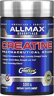 ALLMAX Nutrition, Creatine Powder, 100% Pure Micronized Creatine Monohydrate, Pharmaceutical Grade Creatine, 3.5 oz (100 g)