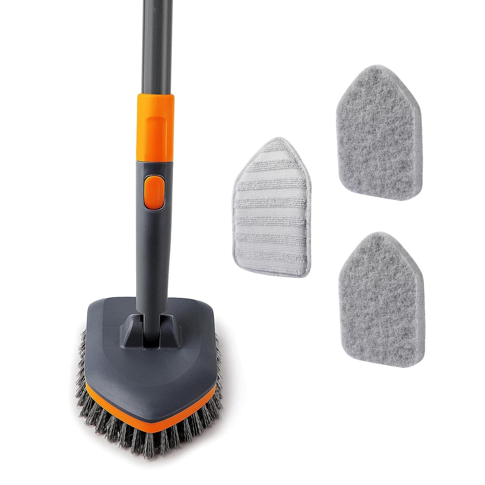 Tile Tub Scrubber Brush with 3 Different Function Cleaning Heads, Toilet Brushes & Holders
