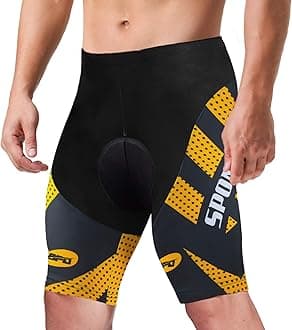 sponeedMen's Cycling Shorts Padded Bicycle Riding Pants Bike Biking Clothes Cycle Wear Tights