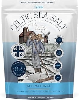 Celtic Sea Salt - Unrefined Light Grey Coarse Salt, Hand-Harvested in Guérande France - Natural, Kosher, Rich in 82 Vital Minerals - 350g