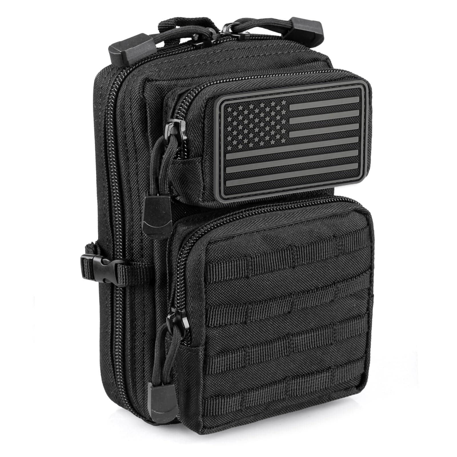 LIVANS Tactical Molle Utility Pouch, EDC Tool Pouch Tactical Phone Pouches Mini Waist Pouches Medical EDC IFAK Pack Mini Design of 3-Day Backpack