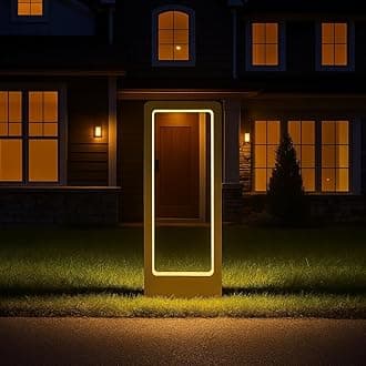 GIGAWATTS TWOLEG 24 Outdoor Garden Light – 12W Integrated Light 101% Rust & Waterproof Die-Casting Aluminum Grey Exterior Fixture Lamp for Garden, Boundary, Street & Home Entrance