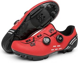 Cycling Shoes for Men and Women - Road and Mountain Bike Shoes, Outdoor Riding, Lightweight, Breathable, Reflective Striped
