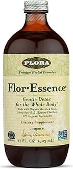 Flora Health Flor-Essence Liquid Tea Blend - Ancient 8-Herb Formula - Natural Full Body Cleanse & Detox - Organic Ingredients - Pure Vegan Formula - Burdock Root, Sorrel, Slippery Elm, Kelp - 500mL