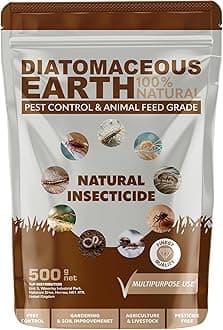 Diatomaceous Earth Powder Duster Pest Control Natural Insecticide Powder Bed Bug Killer, Mites Flea & Tick, Ant Killer, Crawling Insect Solution Non-Toxic DE Feed Grade (500g)