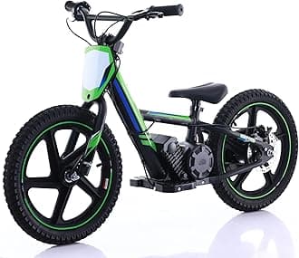 Electric Dirt Bike for Kids 5-10, 340W Racing Experience Lightweight Motorcycle Up to 12MPH & 3 Speed Settings, 24V Detachable Battery, Safe Disc Brakes, 16 Inch Knobby Tires