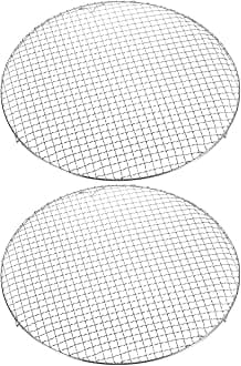 HARFINGTON 2pcs Round Cooking Rack 16-inch 201 Stainless Steel Cross Wire Barbecue Grill Net with 20mm Legs for Cooking Baking Steaming BBQ