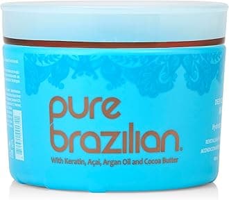 Deep Conditioning Masque with Brazilian Keratin, Acai & Arginine, Deep Conditioner Hair Treatment, 16 Fl Oz