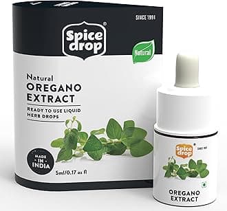 Spice Drop Oregano Extract | 100% Natural | For Soups, Pasta, Pizza, Spaghetti, Gourmet | 0.17oz (180 drops) | Herb Extract | Authentic Flavor | Vegan | Keto & Paleo Friendly | Non-GMO | Drop And Stir
