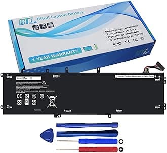 6GTPY Battery for Dell XPS 15-9560 15-9550 15-9570 15-7590 Precision 5520 5530 5540 5510 Vostro 7500 4GVGH 1P6KD 5XJ28 GPM03 P56F, 6GTPY Battery 97Wh