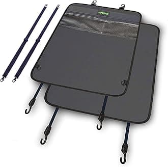 2 Pack Car Seat Back Protectors, Reversible Kick Mats - Gray