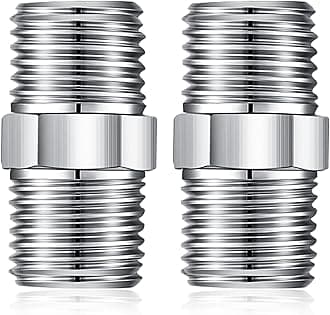 Shower Hose Connector, 1/2 Inch Hose Extension Stainless Steel Male to Male Hoses Connector Threaded Pipe Connection – 2Packs