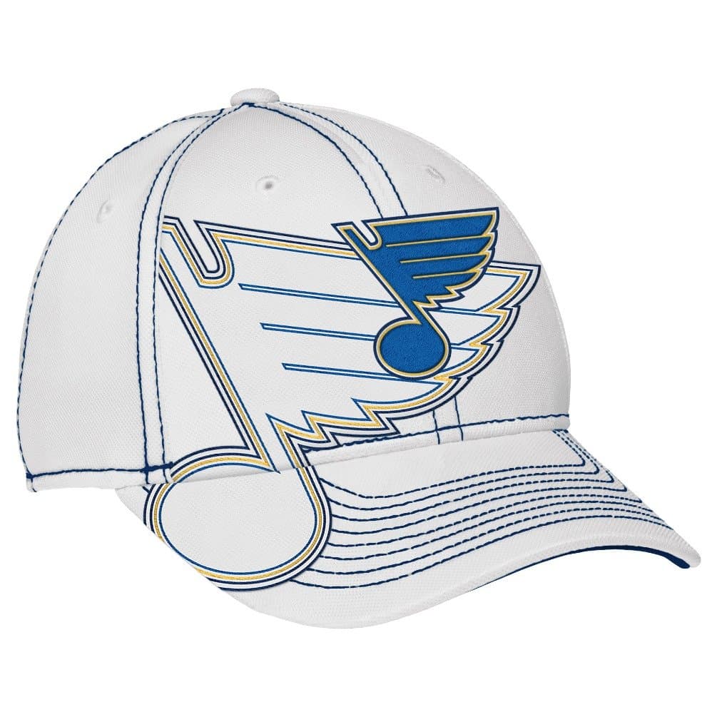 St. Louis Blues NHL Reebok "Draft Spin" Structured Flex Hat - White