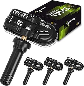 TPMS Sensor Dodge, 4-Pack 434MHz Tire Pressure Monitor Sensors Compatible with Dodge RAM Jeep Cherokee Replace#68249197AA.68239720AA.68157568AA.68239720AB.68239720AC.68324960AA.68239729AA